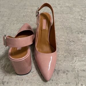 Topshop Pink Patent Leather Slingback Women's Heel